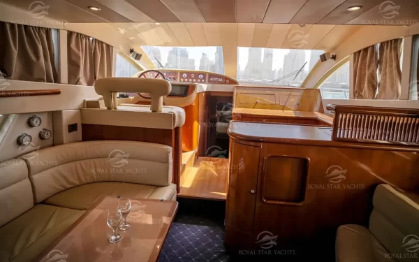 Dining & Seating Area – Enterprise 48 FT Private Yacht